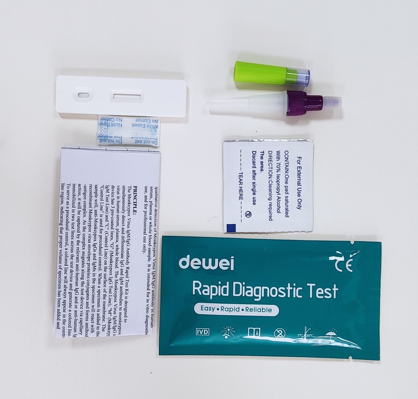 Monkeypox Virus IgM/IgG Antibody Rapid Test Kit Whole Blood Serum Plasma Screening Test